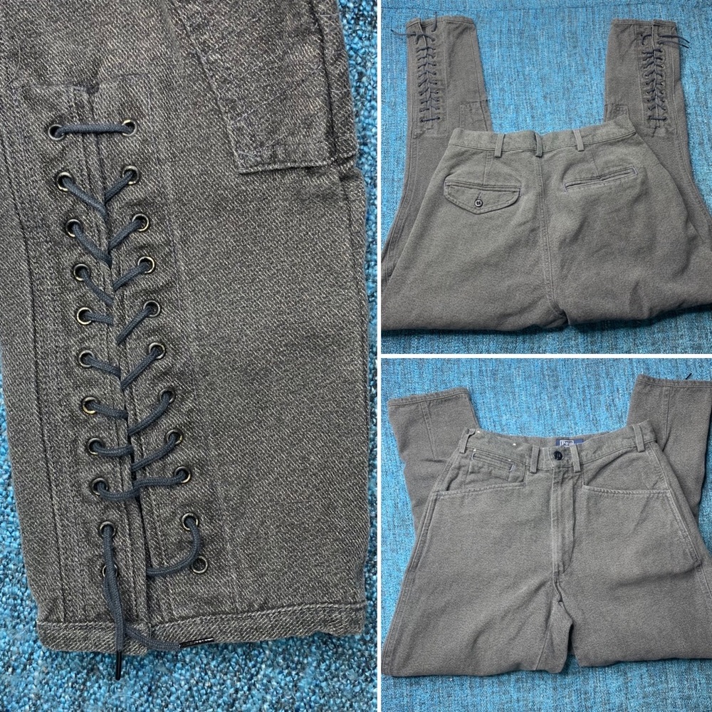 Vintage Polo Ralph Lauren Lace Up Jodhpurs Riding Pants Made in USA